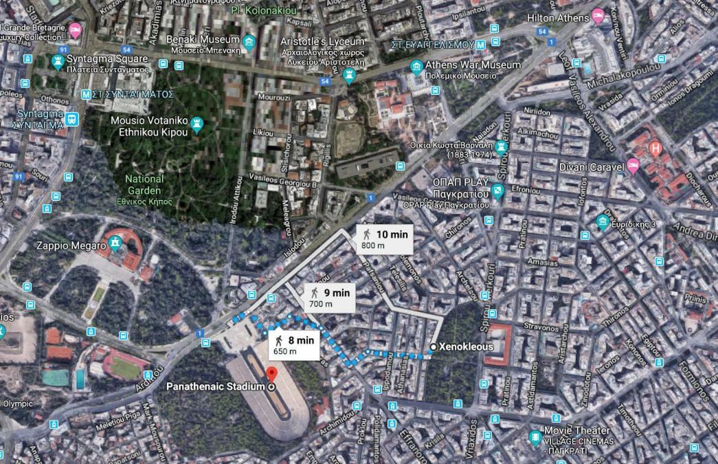 Myth2 - Hike Around Ancient Panathenaic Stadium Near Metro With View Of Big Park Apartment Ngoại thất bức ảnh